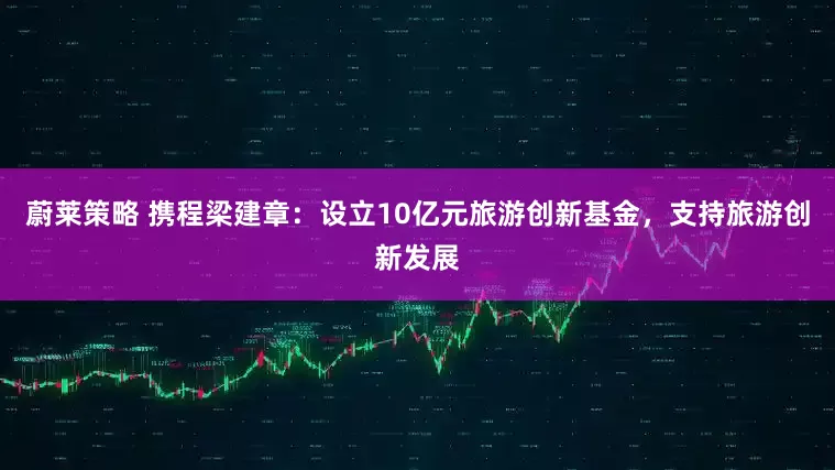 蔚莱策略 携程梁建章：设立10亿元旅游创新基金，支持旅游创新发展